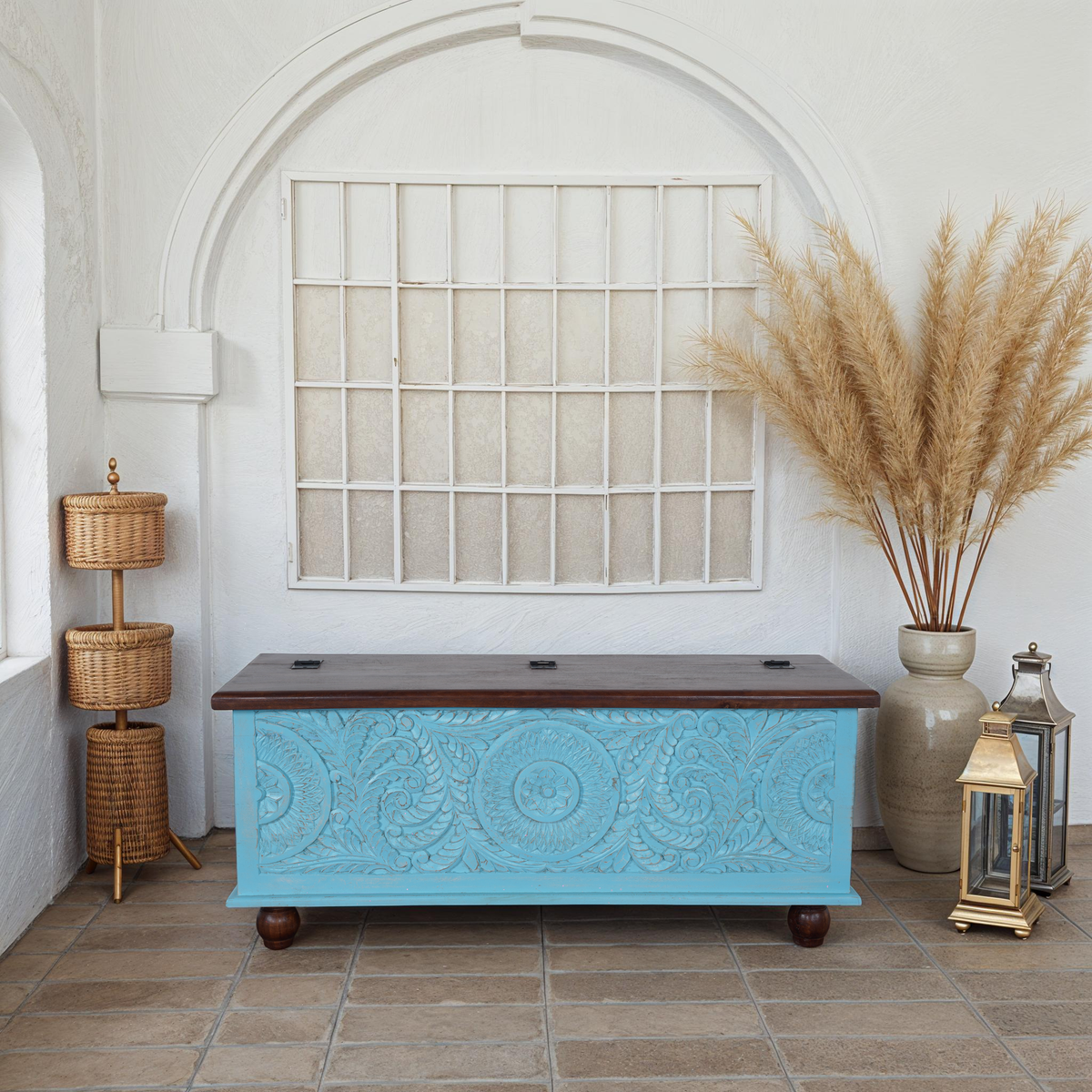 Maadze Distressed Trunk "Pure Blue"