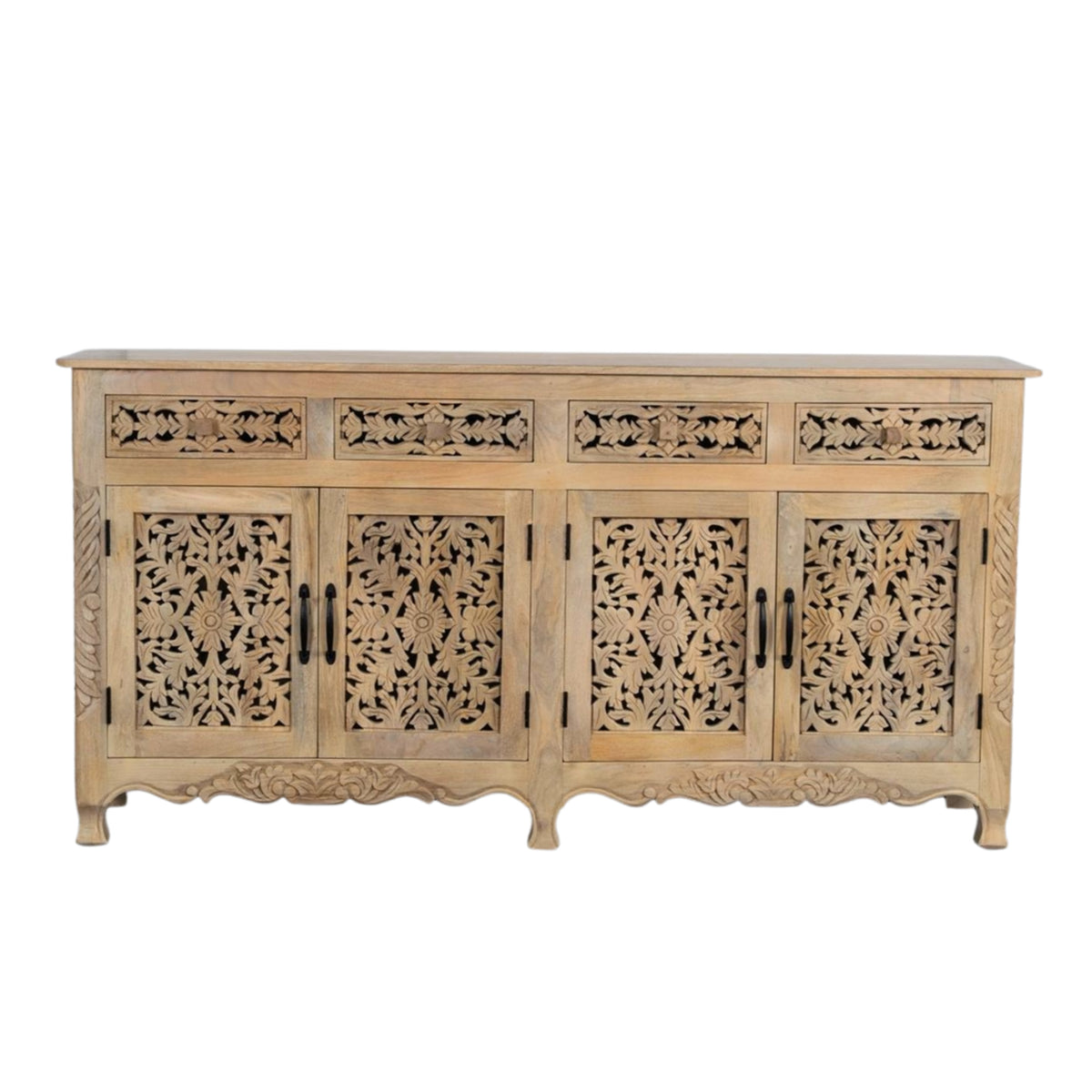 Maadze 4 Door Carved Sideboard Buffet