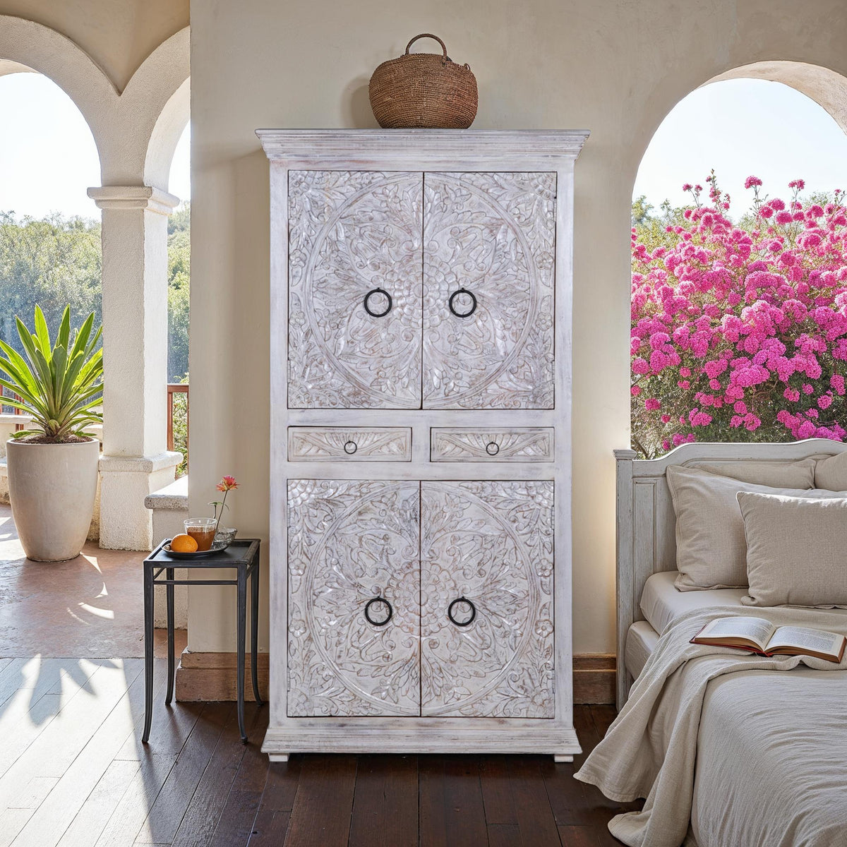 White High Chest Armoire by Maadze