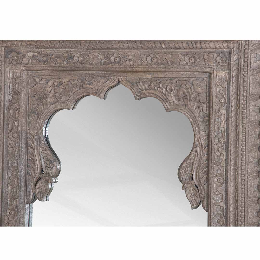 Majestic Hand Carved Solid Wood Floor Mirror