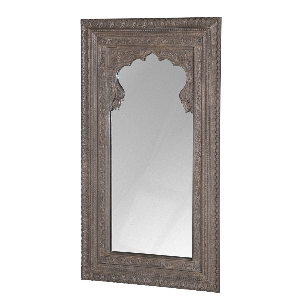 Majestic Hand Carved Solid Wood Floor Mirror