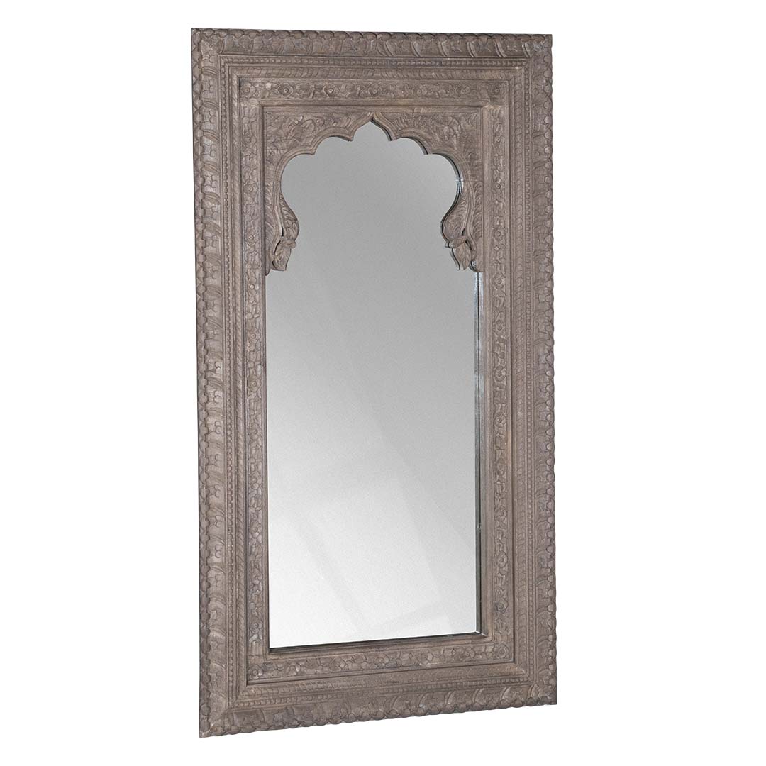 Majestic Hand Carved Solid Wood Floor Mirror