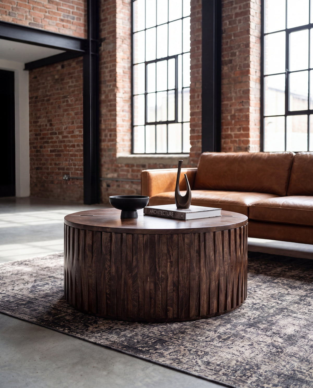 Elevare Woodhaven Circular Lift Top Coffee table