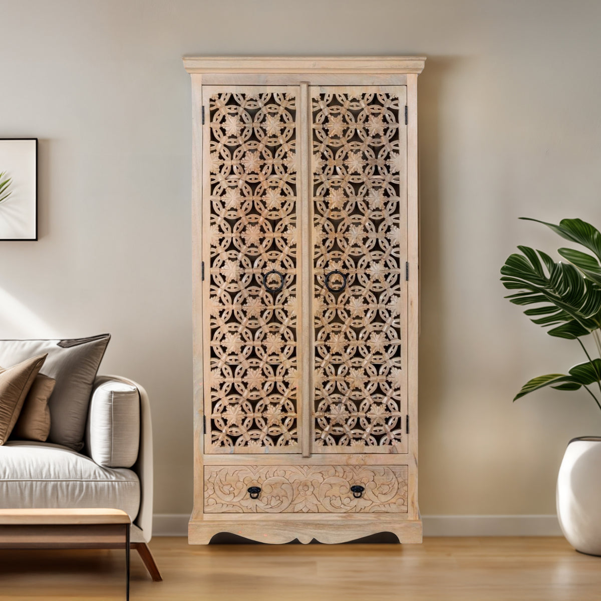 PREMIUM MANDOLIN ARMOIRE WITH SHELVES  - MAADZE