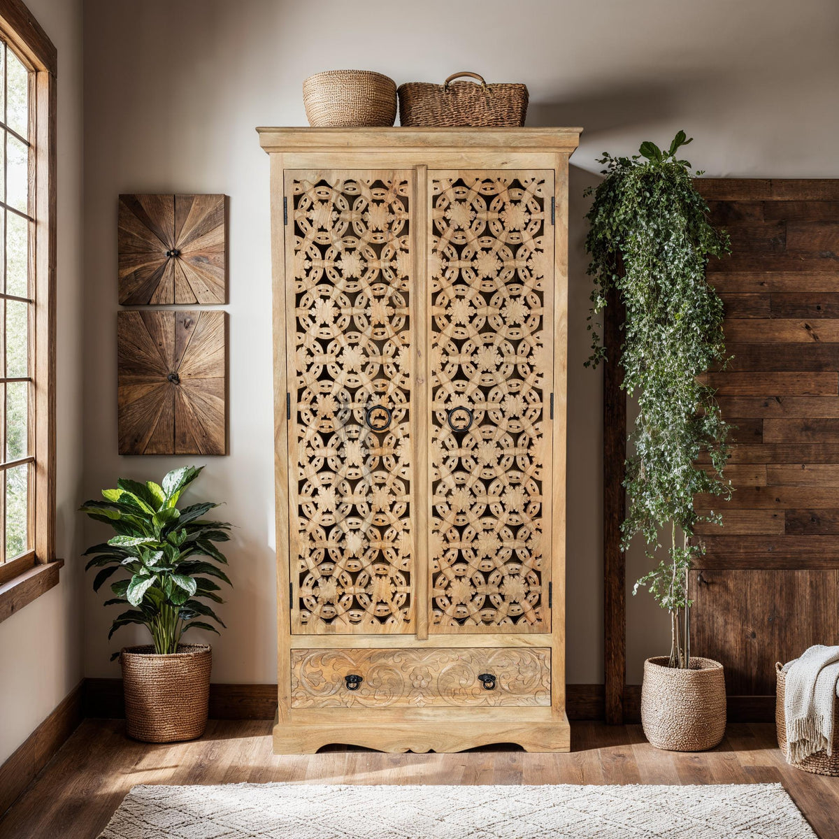 PREMIUM MANDOLIN ARMOIRE WITH SHELVES  - MAADZE