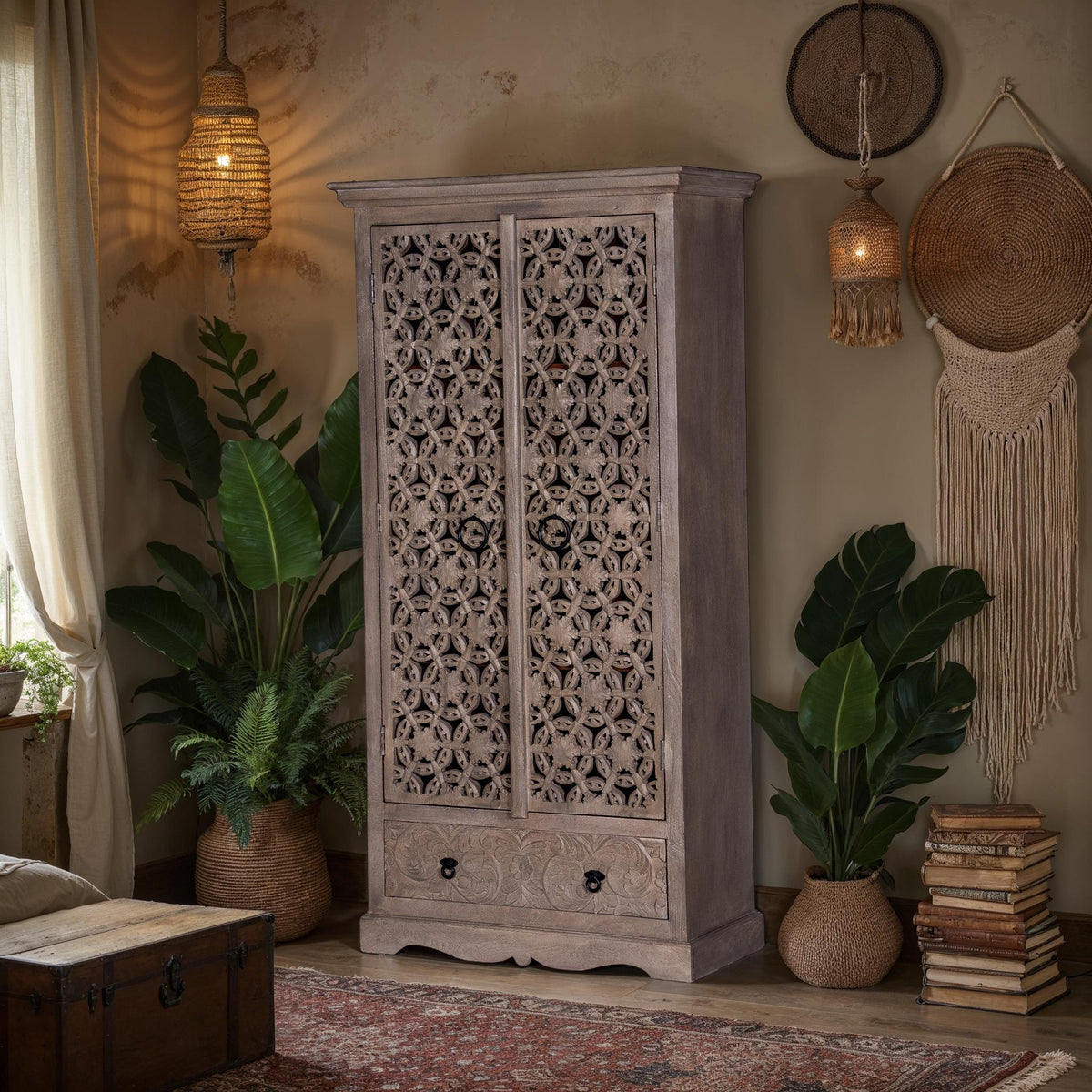PREMIUM MANDOLIN ARMOIRE WITH SHELVES  - MAADZE