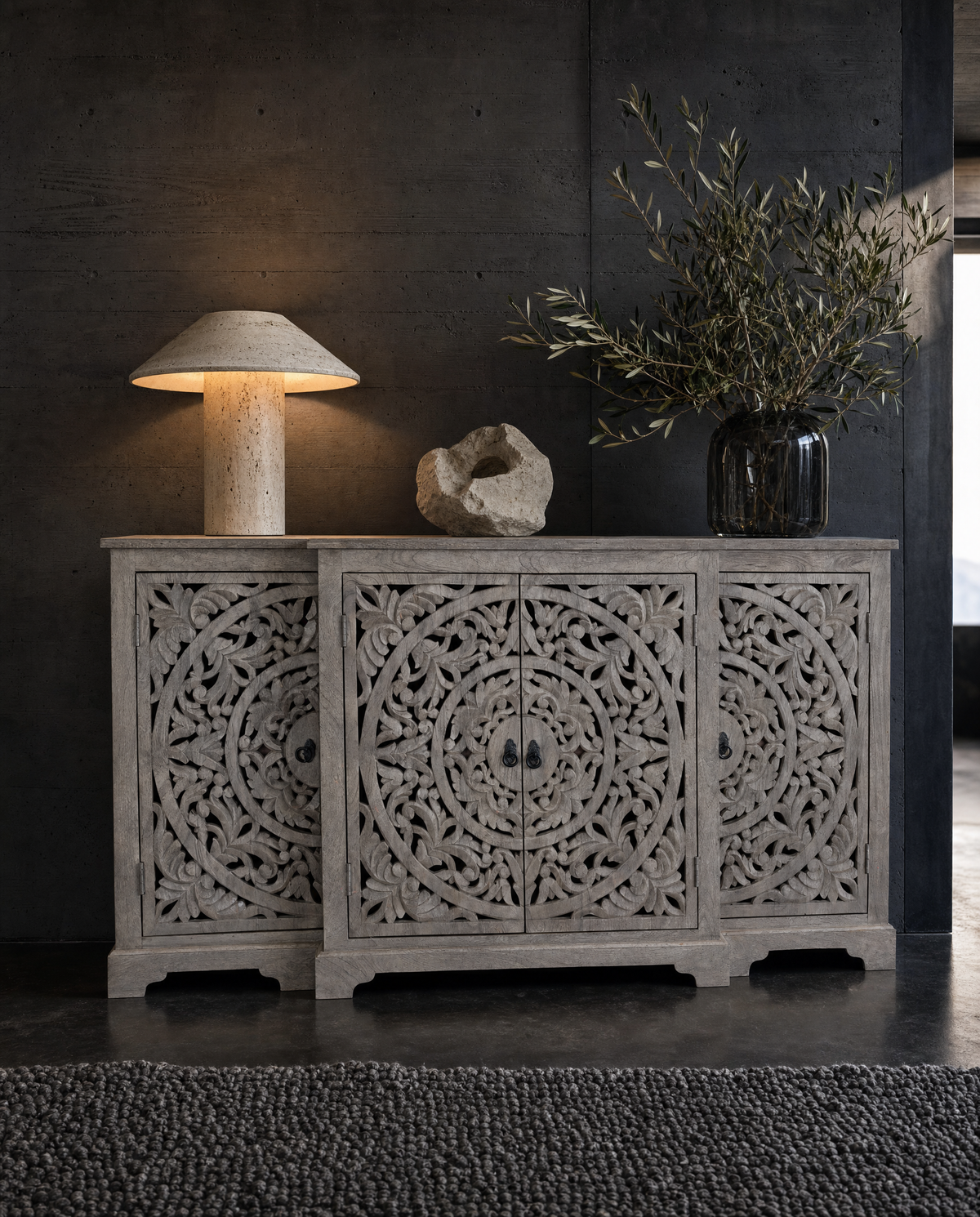 MAADZE CADENCE CARVED SIDEBOARD BUFFET