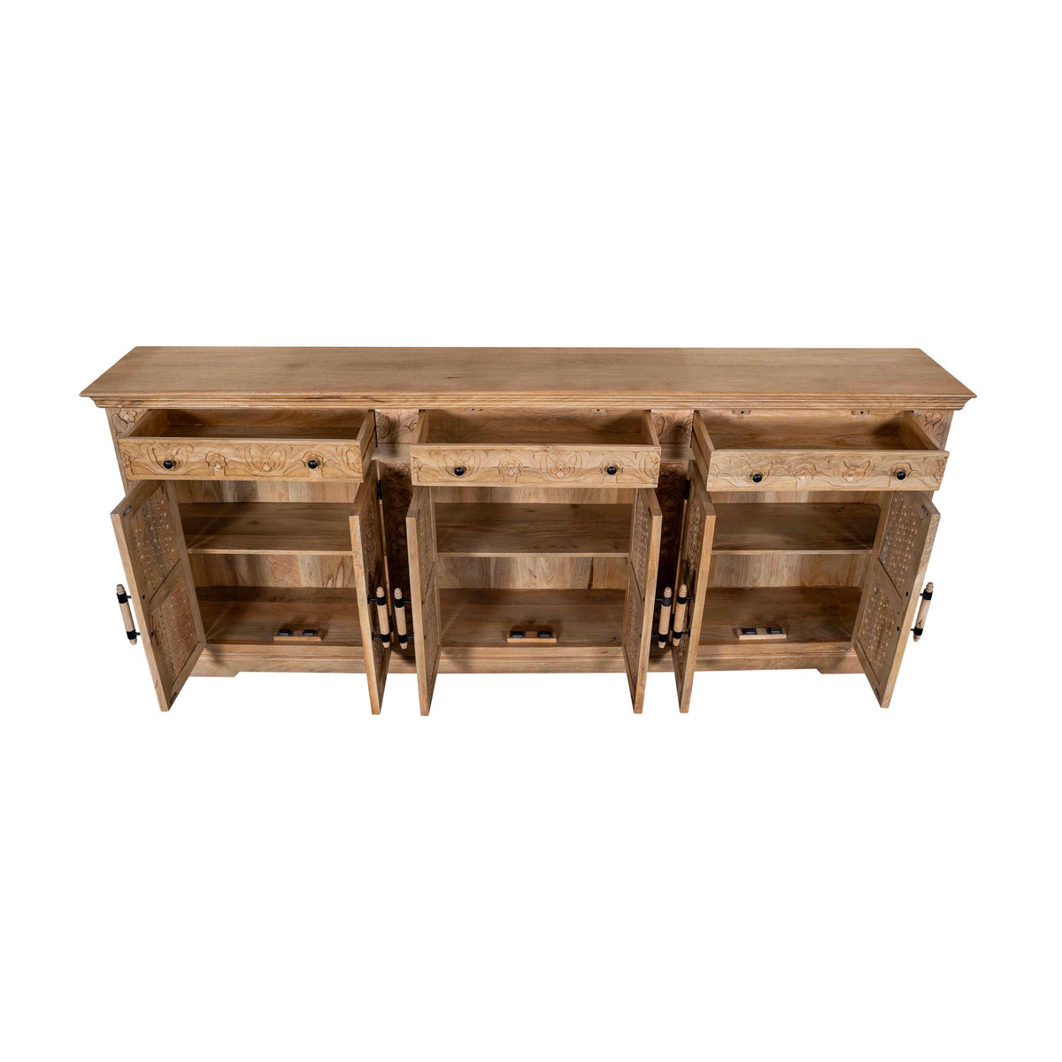 Maadze Hand Carved 102" Long Sideboard “Sirius”