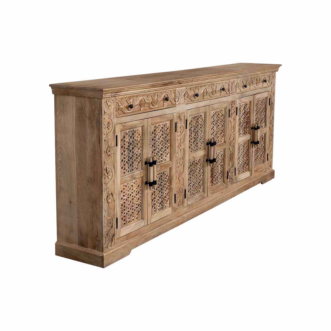 Maadze Hand Carved 102" Long Sideboard “Sirius”