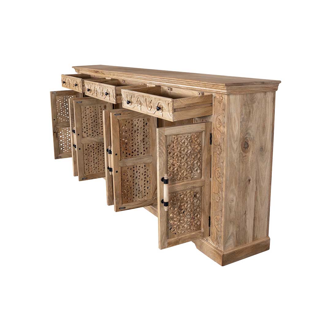 Maadze Hand Carved 102" Long Sideboard “Sirius”