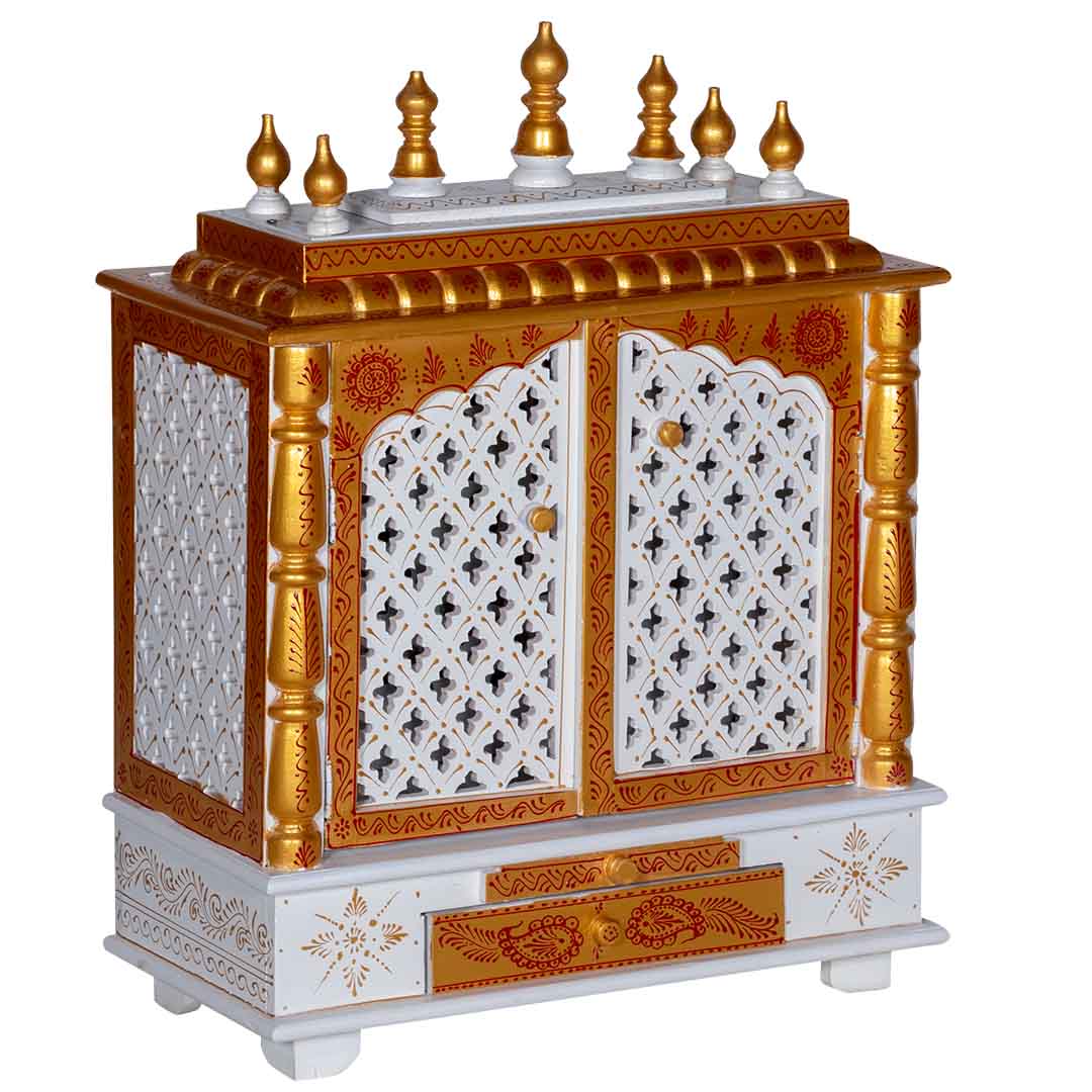 Rohini Radiance Carved Wooden Mandir with Doors