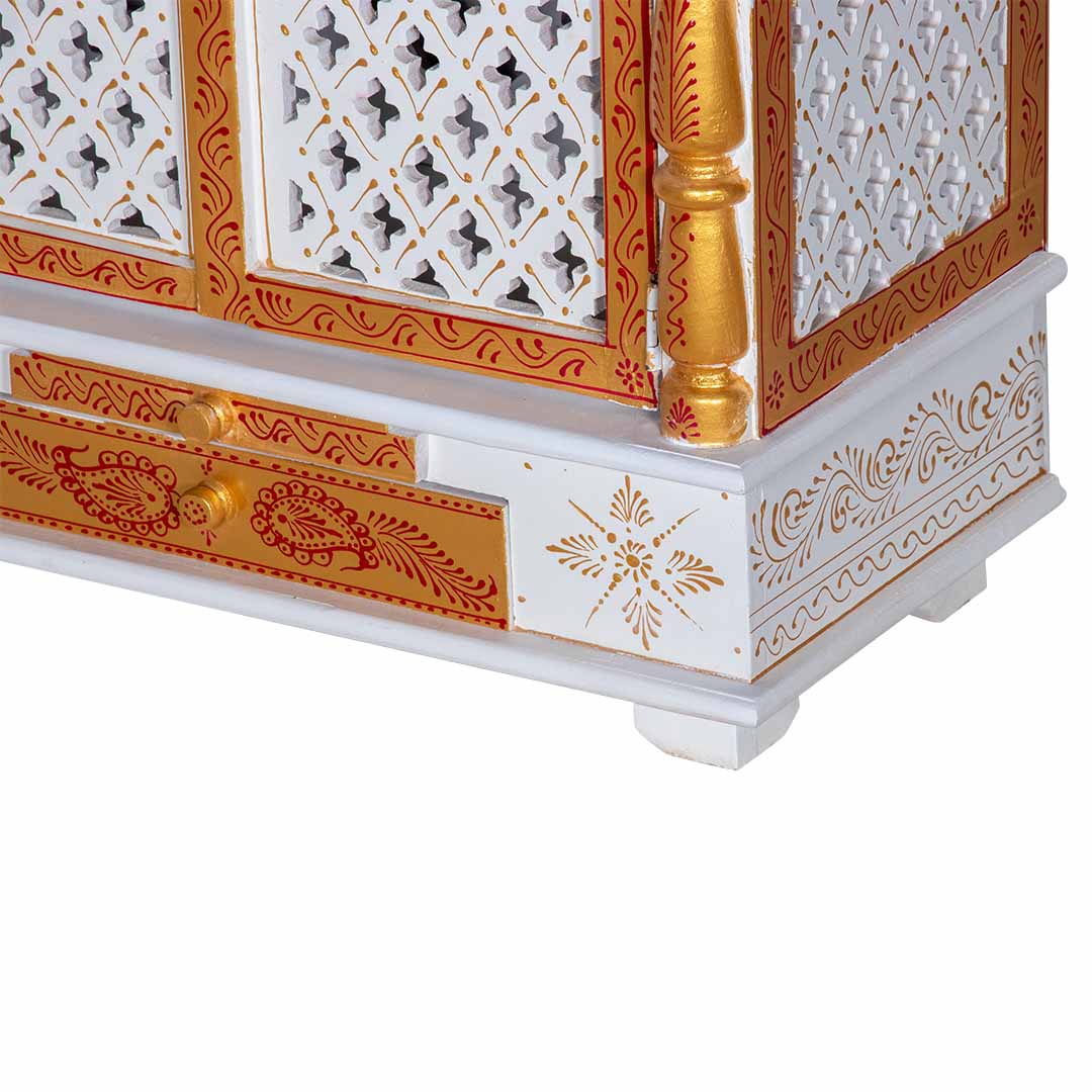 Rohini Radiance Carved Wooden Mandir with Doors