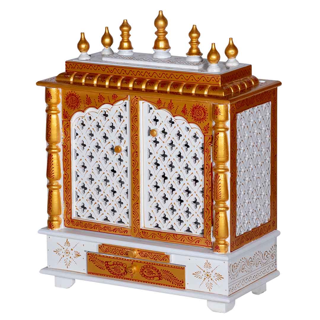 Rohini Radiance Carved Wooden Mandir with Doors