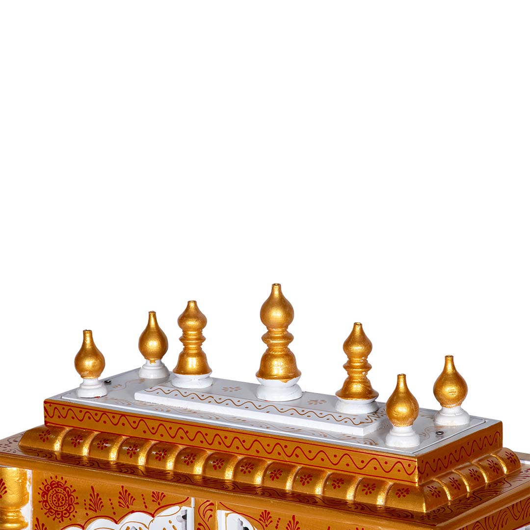 Rohini Radiance Carved Wooden Mandir with Doors