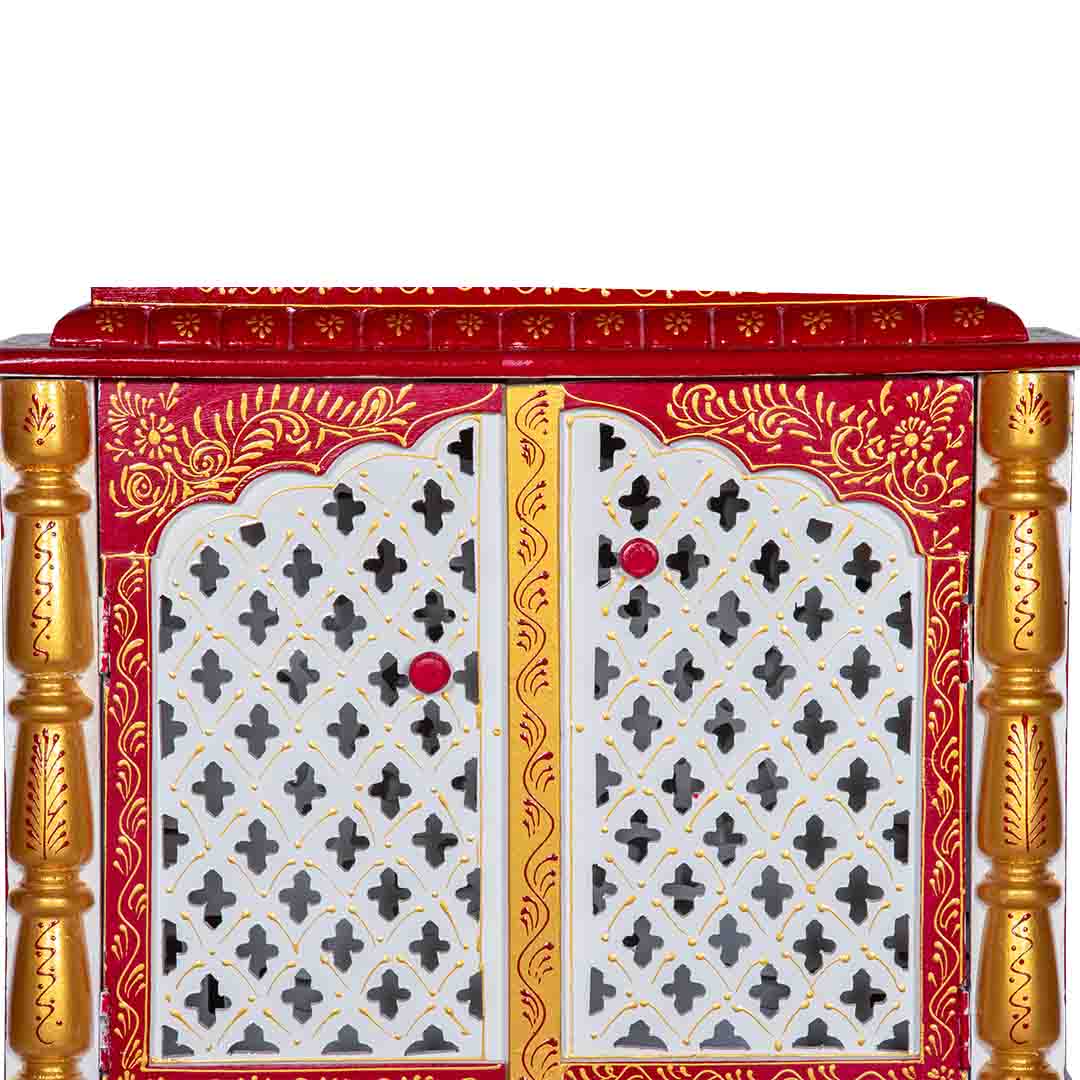 Rohini Radiance Carved Wooden Mandir with Doors