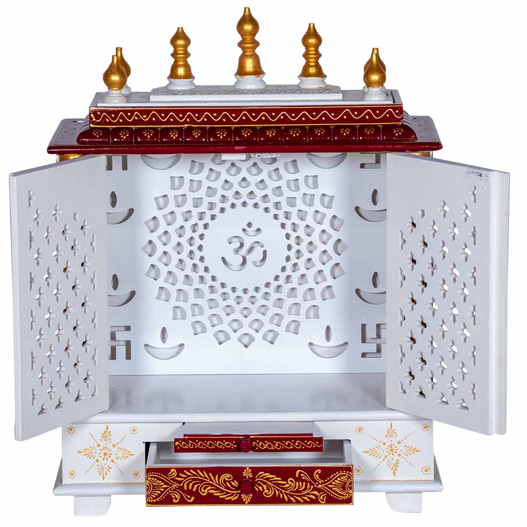 Rohini Radiance Carved Wooden Mandir with Doors