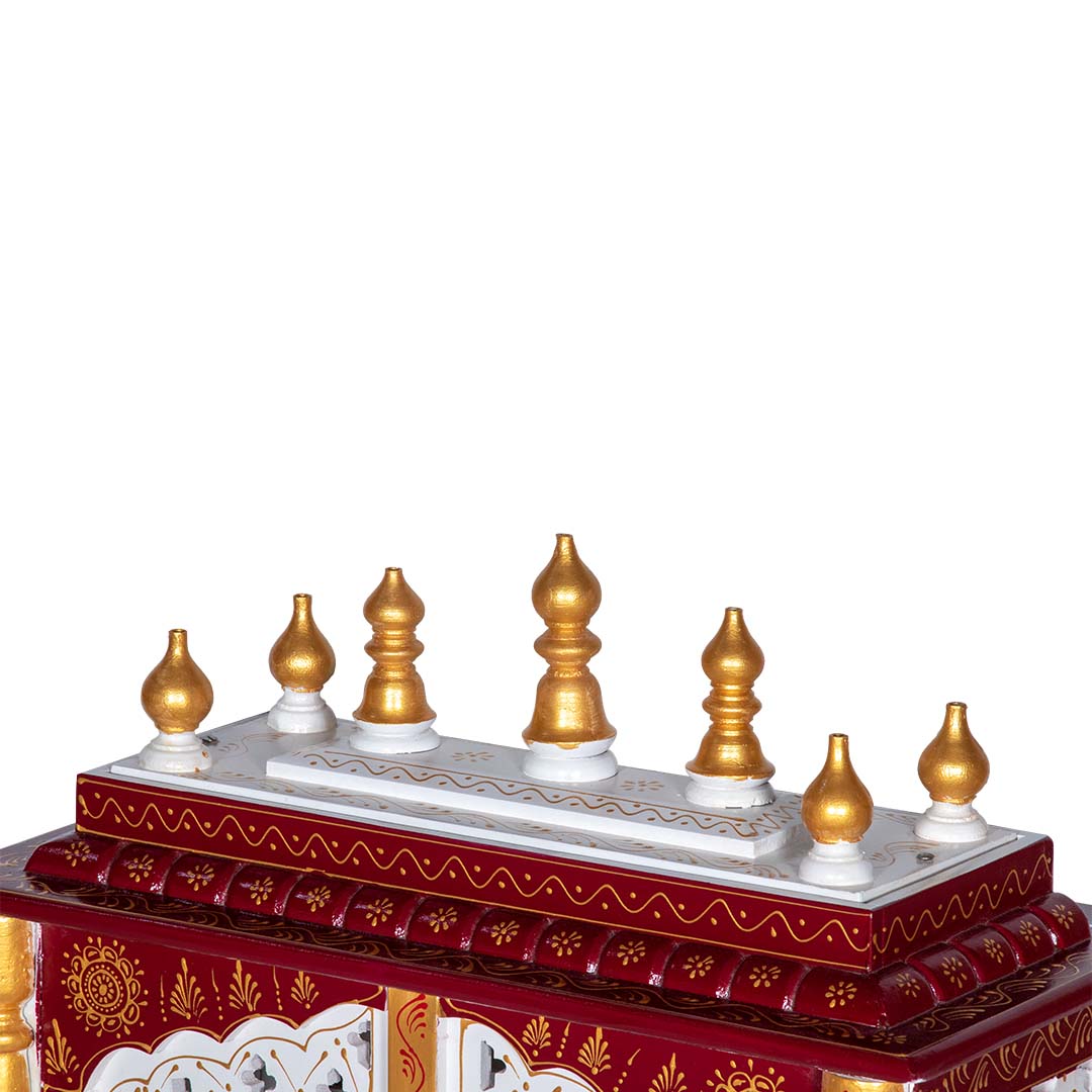 Rohini Radiance Carved Wooden Mandir with Doors