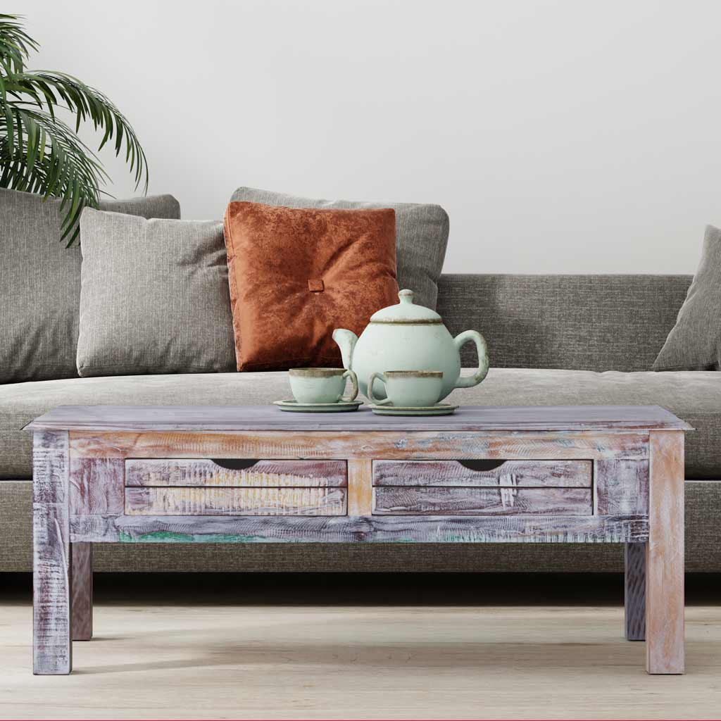 Rustic White Coffee Table