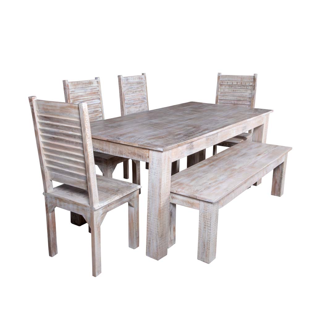 Maadze 6 Piece White Dining Set “Snow” - Maadze