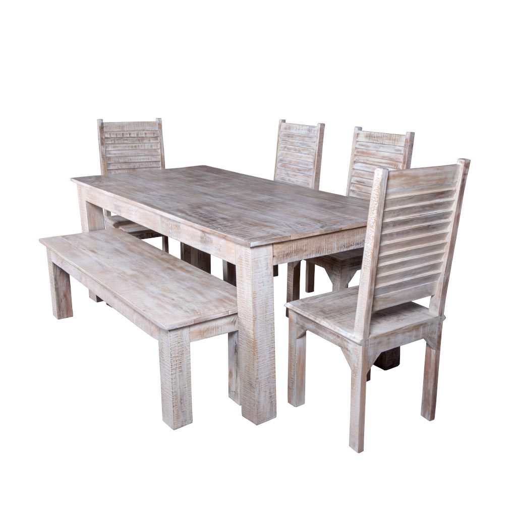 Maadze 6 Piece White Dining Set “Snow” - Maadze
