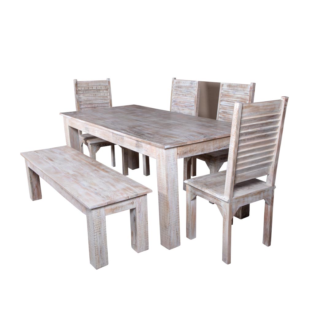 Maadze 6 Piece White Dining Set “Snow” - Maadze