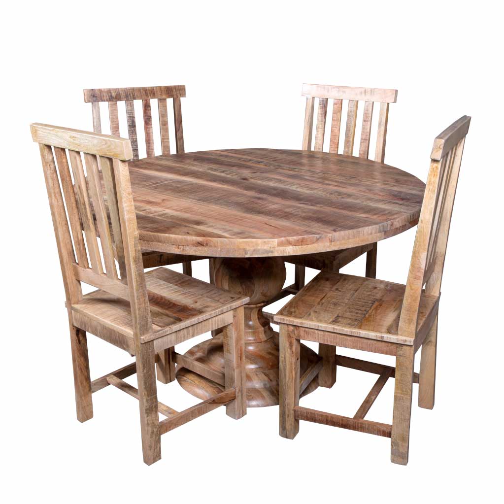 Maadze 5 Piece Round Dining Table Set - Maadze