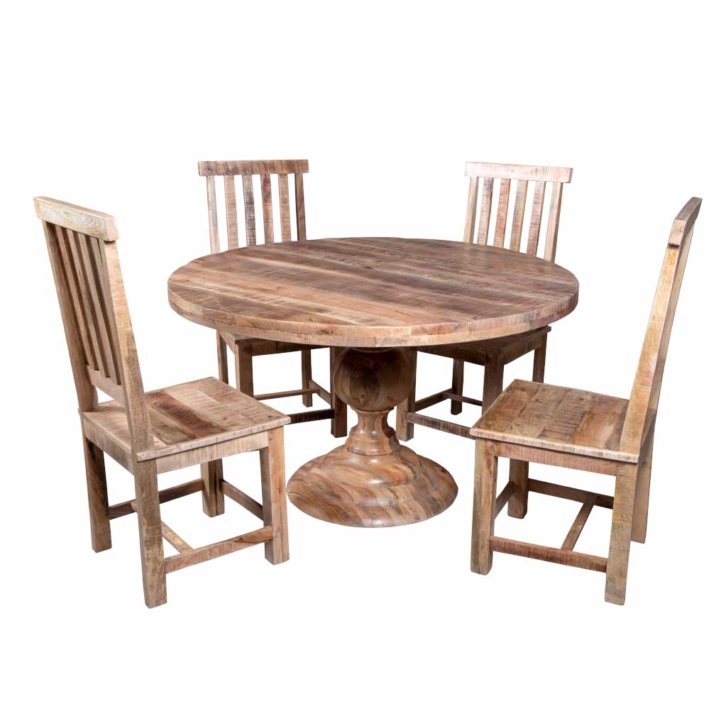 Maadze 5 Piece Round Dining Table Set - Maadze