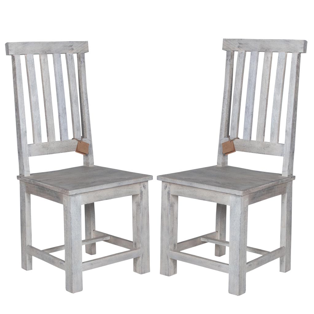 Maadze Set of 2 White Solid Wood Chair - Maadze