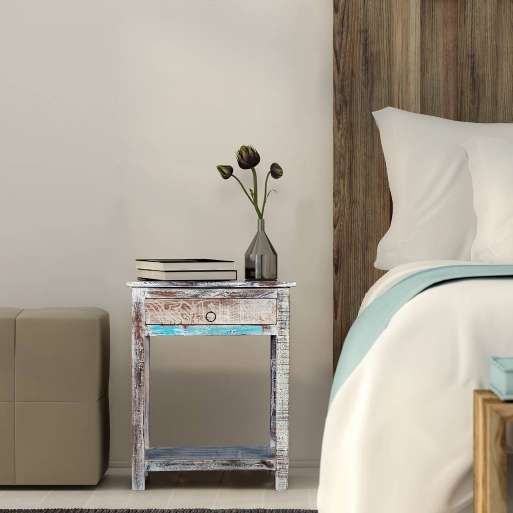 Maadze White Bedside Tables | End Table