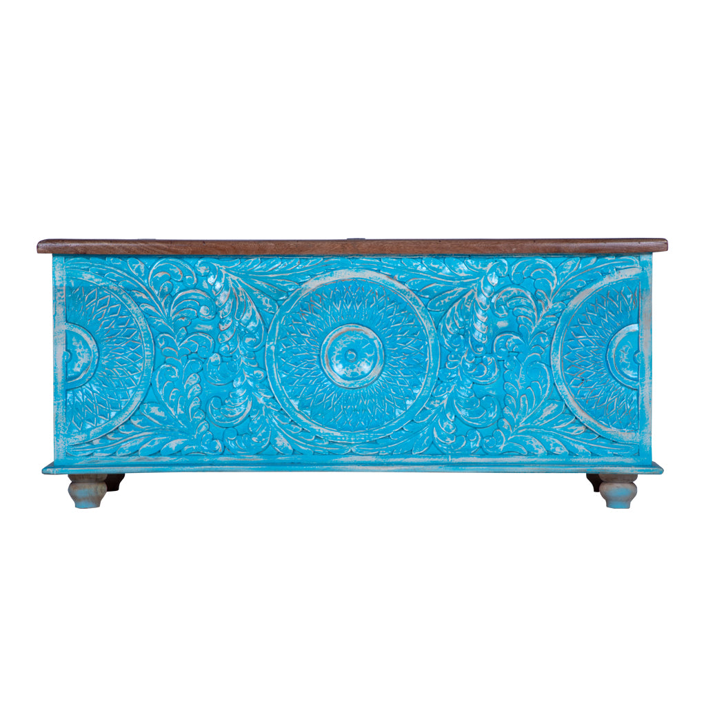 Maadze Distressed Trunk &quot;Pure Blue&quot;