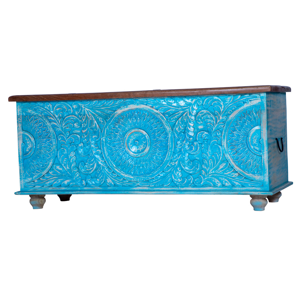 Maadze Distressed Trunk &quot;Pure Blue&quot;