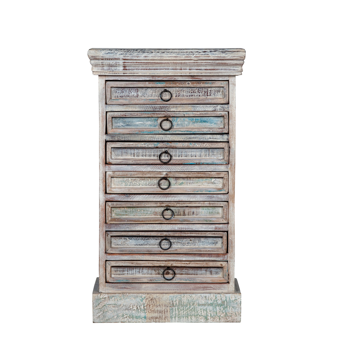 Maadze White Jewelry Armoire with Drawers