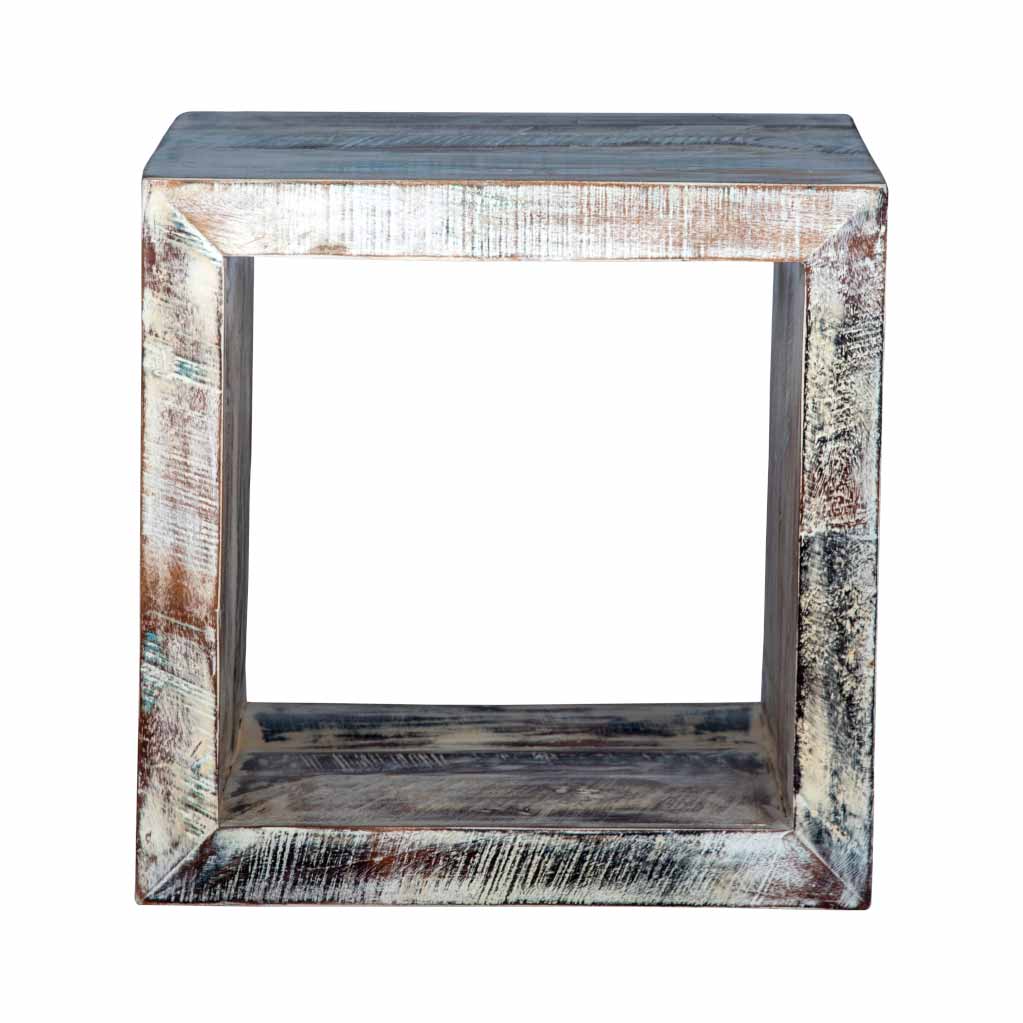 Maadze White Cube End Table - Maadze