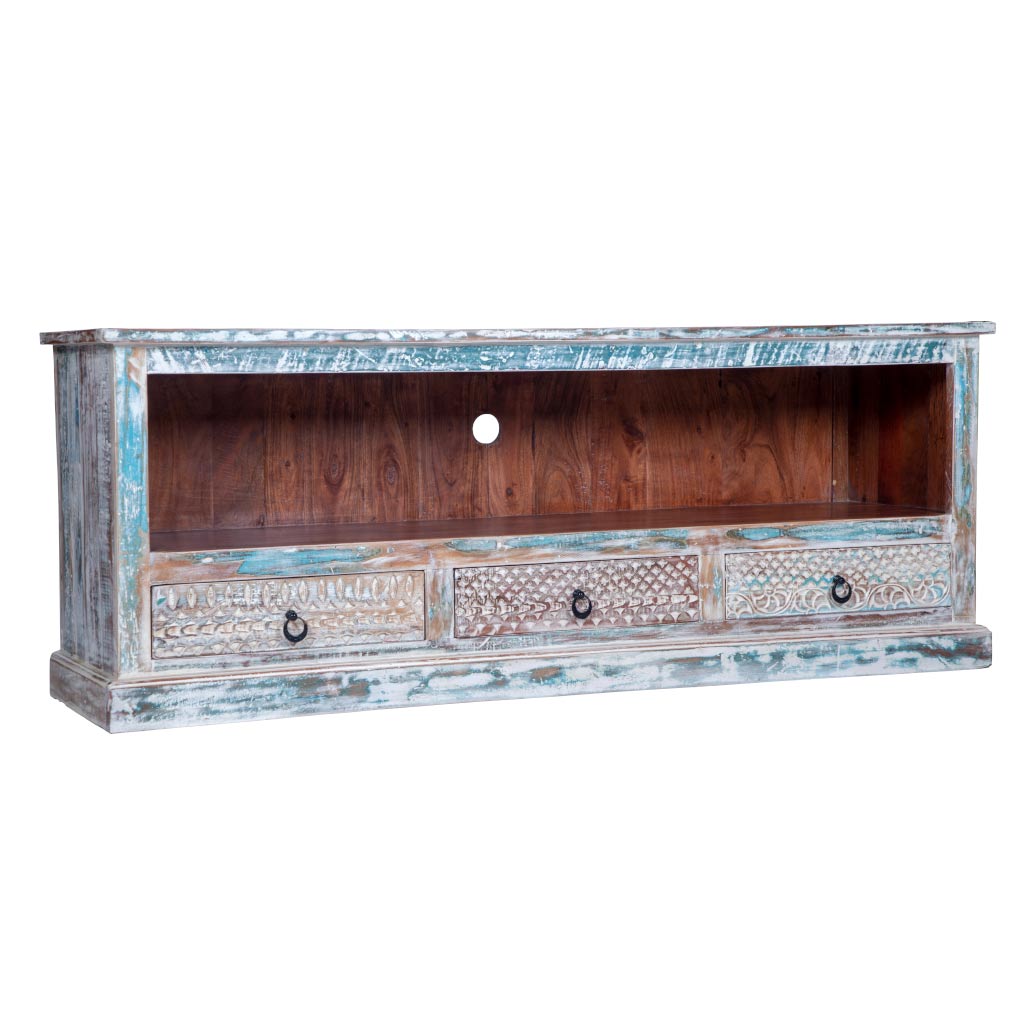 Maadze Rustic Distressed Media console - Maadze