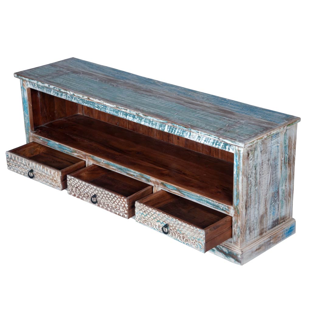 Maadze Rustic Distressed Media console - Maadze