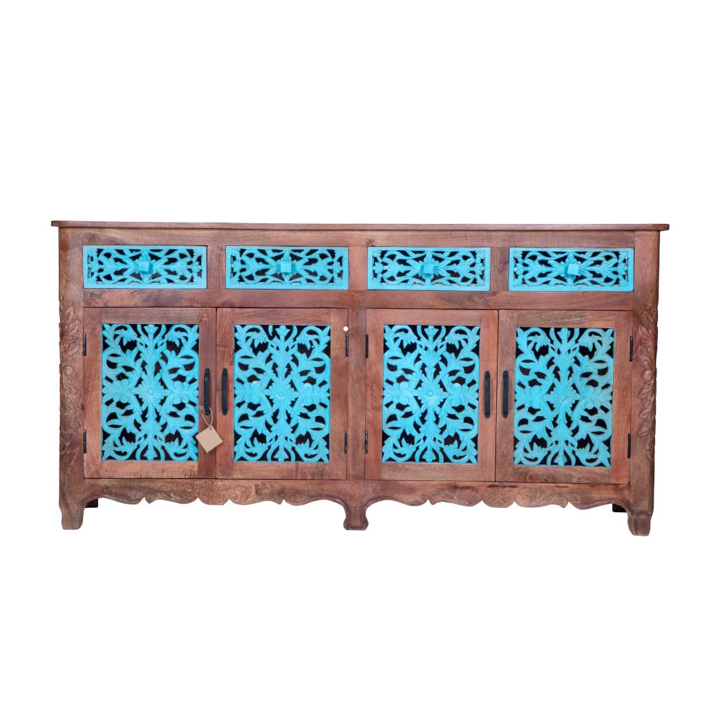 Maadze 4 Door Carved Sideboard Buffet