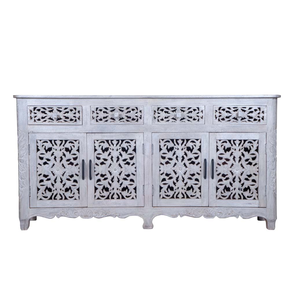 Maadze 4 Door Carved Sideboard Buffet