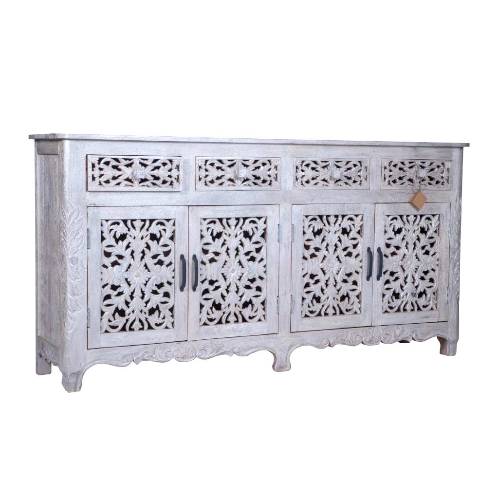 Maadze 4 Door Carved Sideboard Buffet