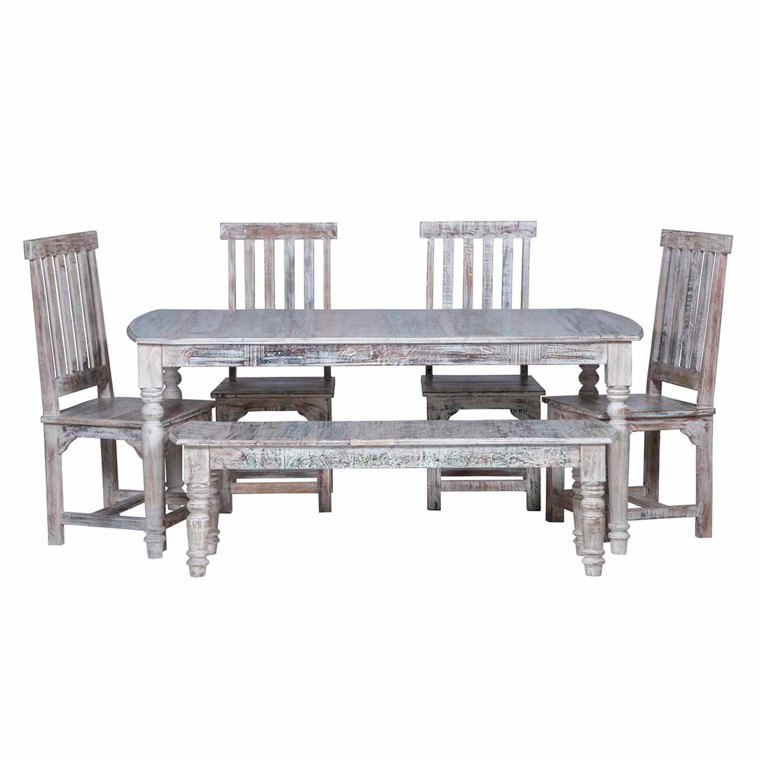 White Wash Dining Room Set