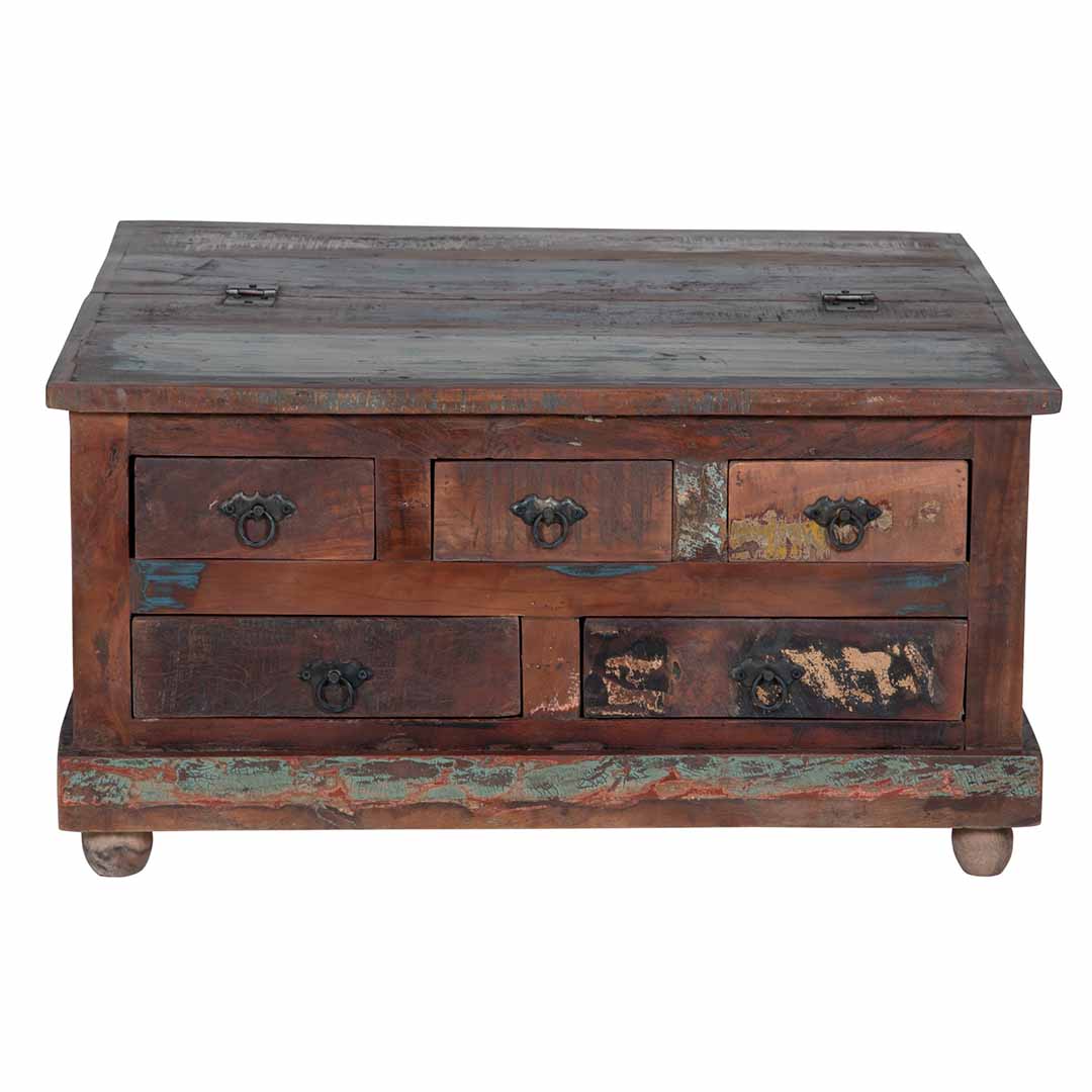 Maadze Rustic Trunk Coffee table with drawers