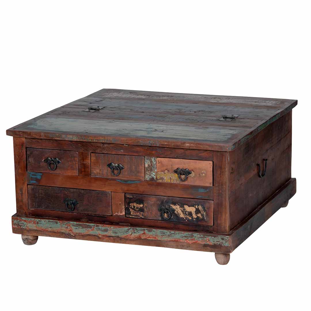 Maadze Rustic Trunk Coffee table with drawers