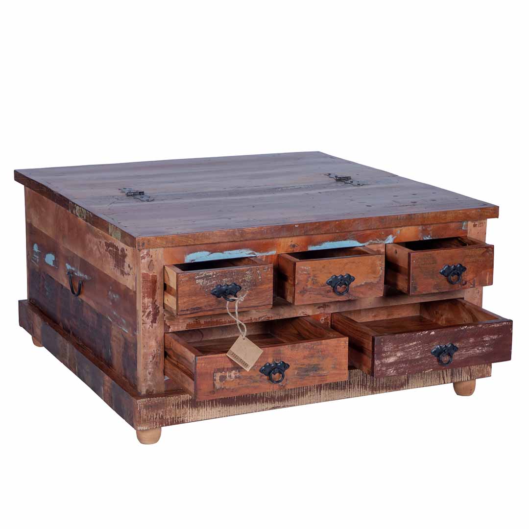 Maadze Rustic Trunk Coffee table with drawers