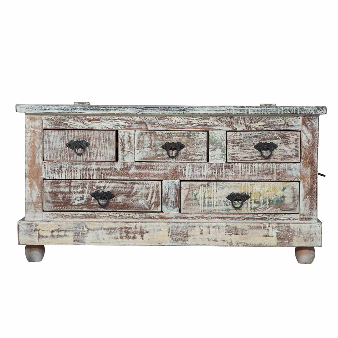 Maadze Rustic Trunk Coffee table with drawers