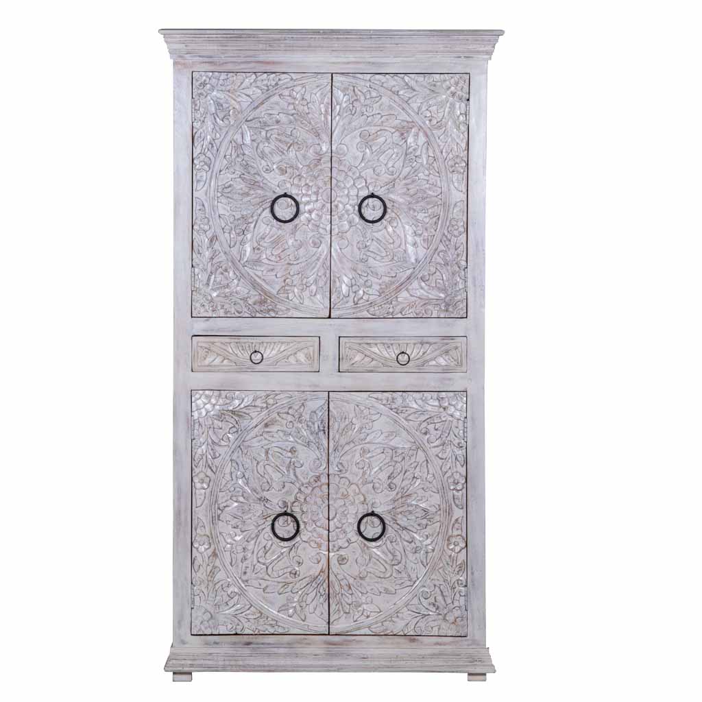 White High Chest Armoire by Maadze