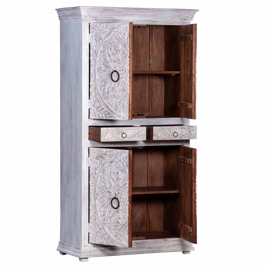 White High Chest Armoire by Maadze