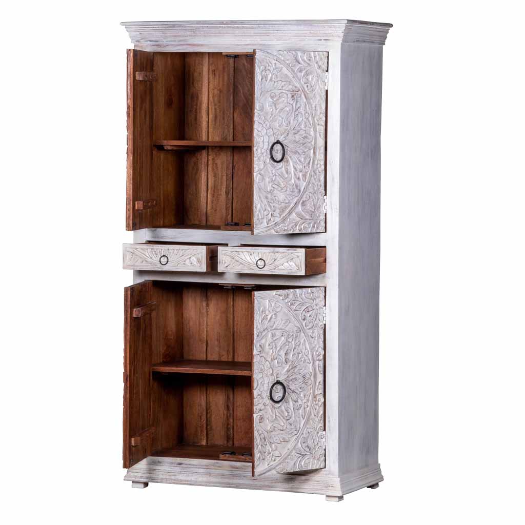 White High Chest Armoire by Maadze