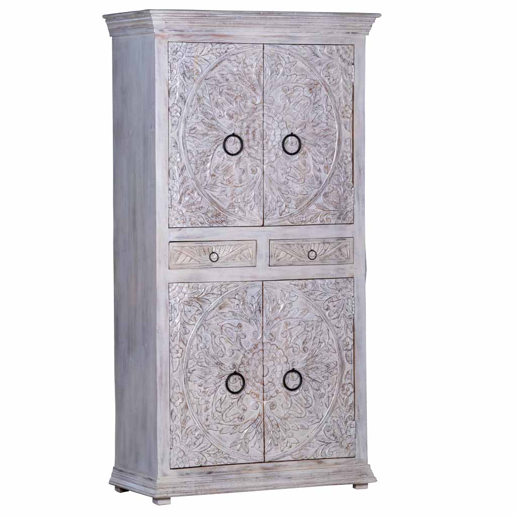 White High Chest Armoire by Maadze