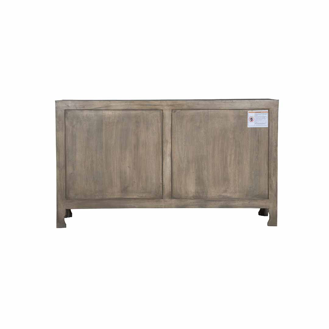 Carved Sideboard Buffet | Smoke Gray Finish