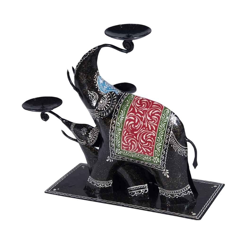 Mosaic Elephant Candle Stand - Maadze