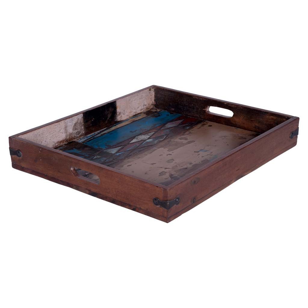 Rectangular Rustic Serving Tray with Handles - Maadze